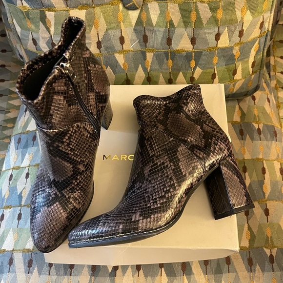 SALE!!! New Marc fisher snake heeled booties boots sz 7 - Picture 6 of 7